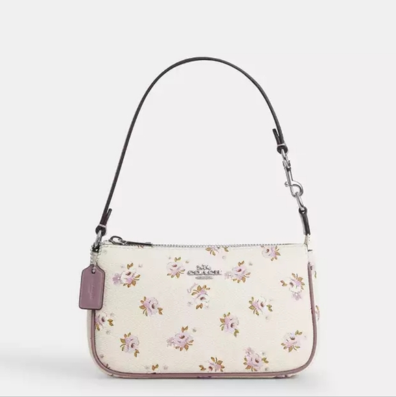 NWT COACH Nolita 19 Signature Canvas Floral Print Wristlet plus extended chain main image 1